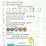First Grade Mental Math Worksheets   Free Printable Math Test For 1St Grade