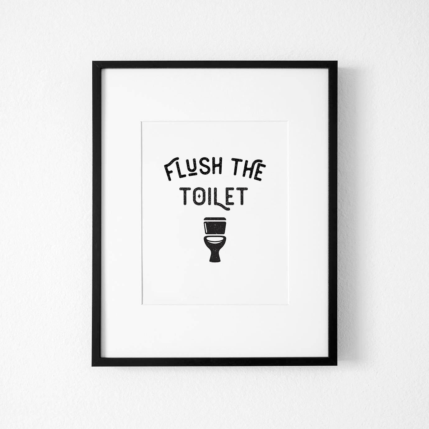 Flush The Toilet Printable Art Bathroom Wall Decor Toilet | Etsy - Free Printable Please Flush Toilet Sign