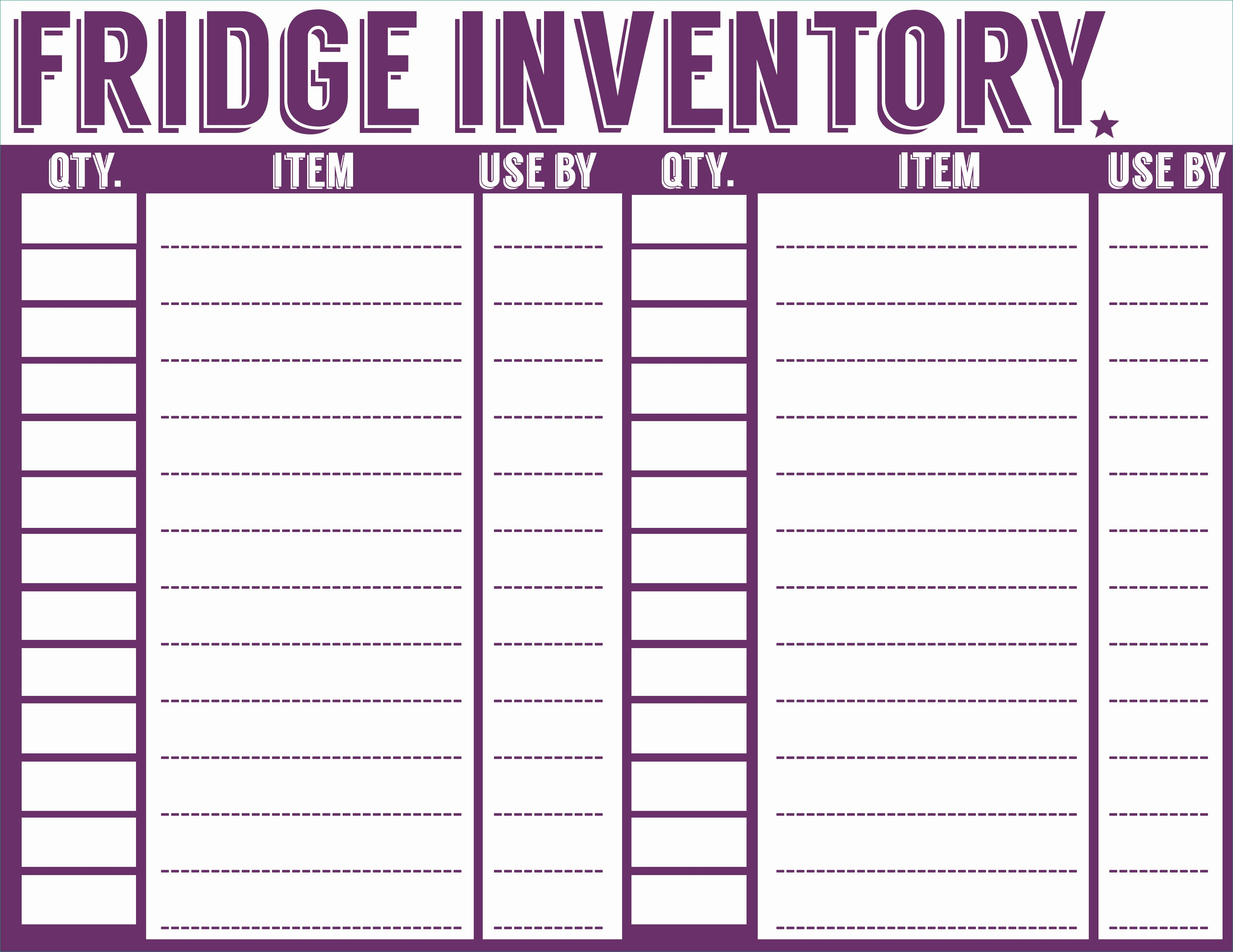 Food Inventory Sheet Printable Acceptable Free Printable Menu - Free Printable Inventory Sheets