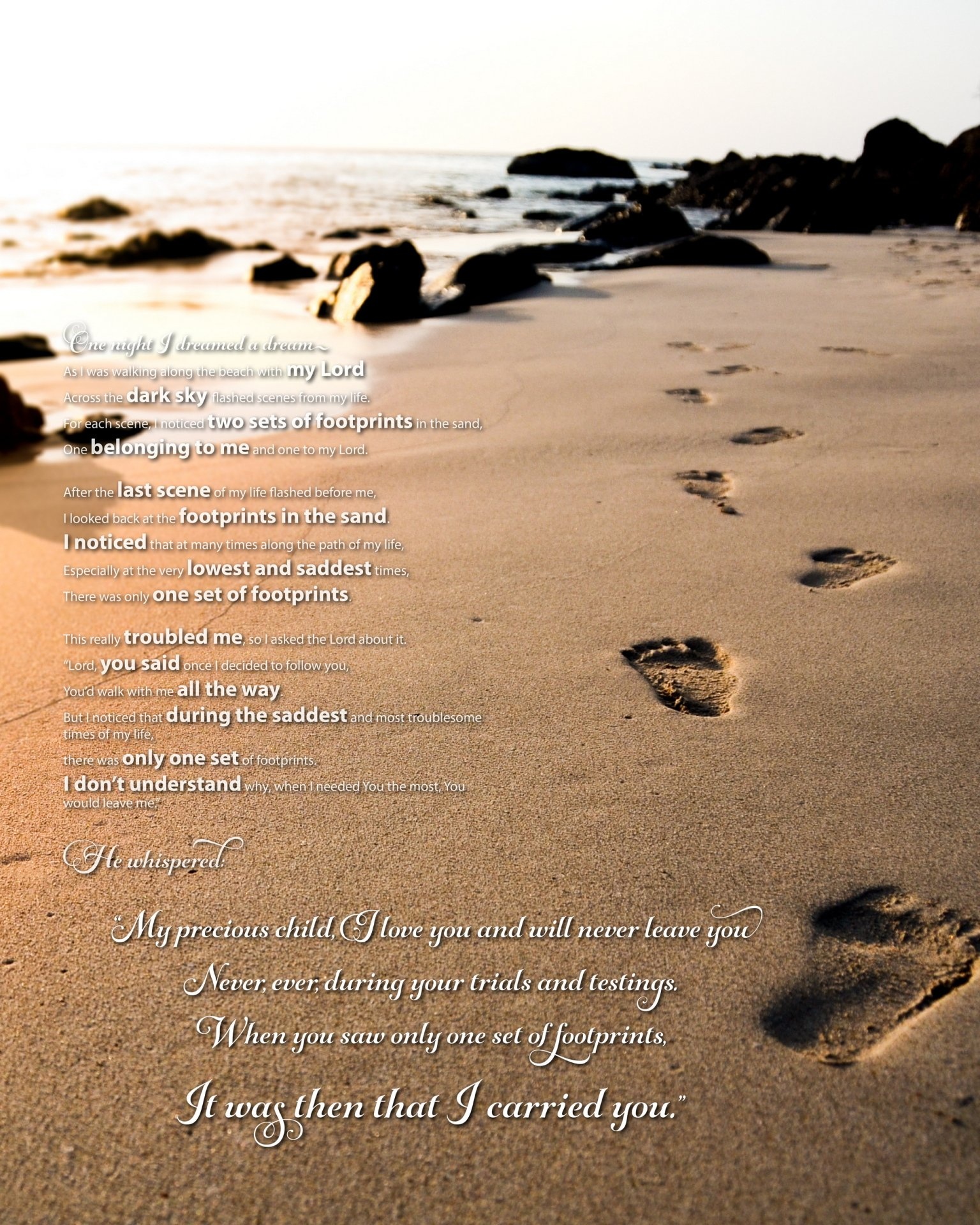 Footprints In The Sand Printable Free Free Printable