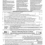 Form W 4   Wikipedia   Free Printable W 4 Form