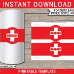 Fortnite Bandage Paper Towel Printable Template | Fortnite Decorations   Fortnite Free Printables