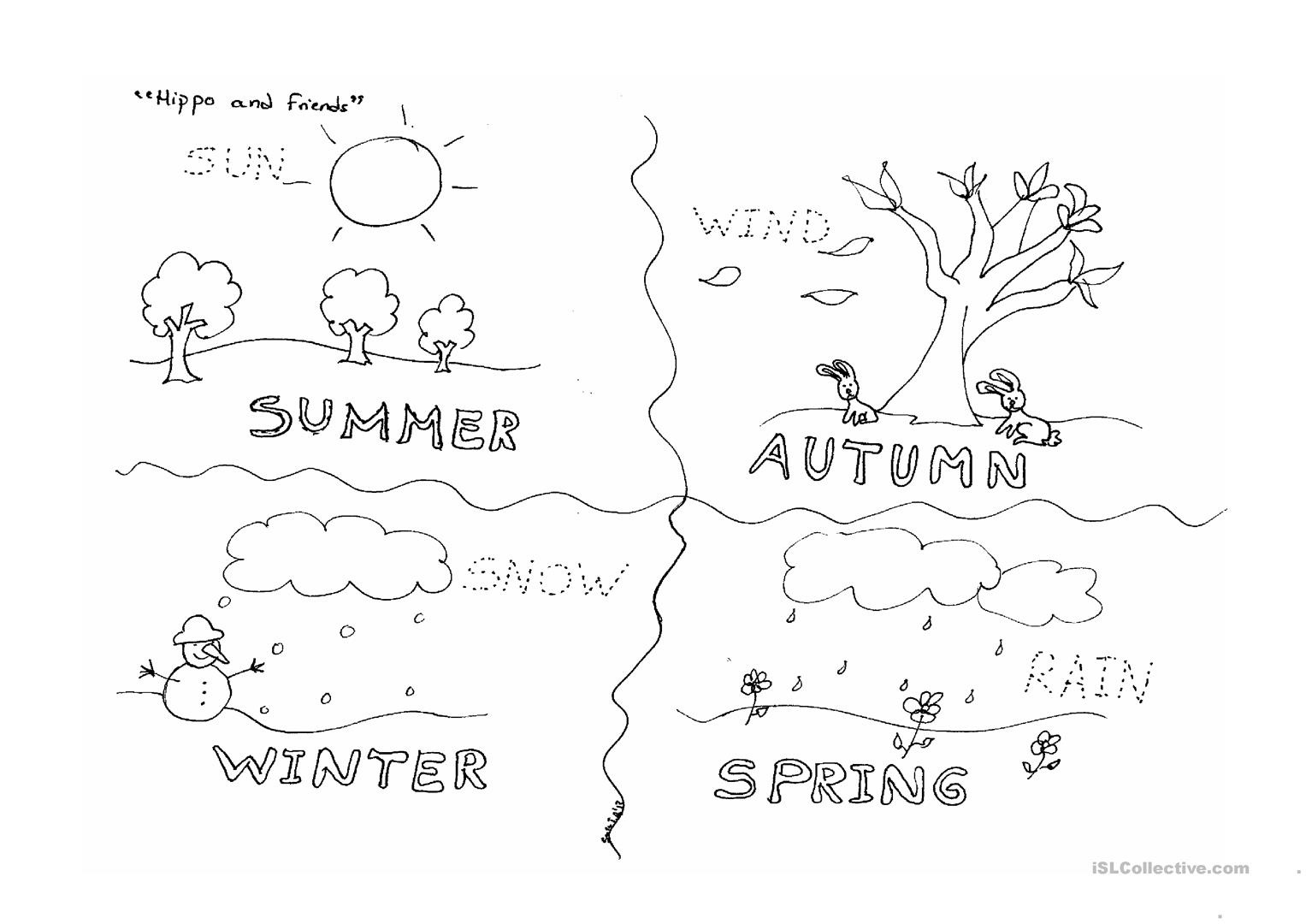 Four Seasons Worksheet - Free Esl Printable Worksheets Madeteachers - Free Printable Seasons Worksheets For Kindergarten