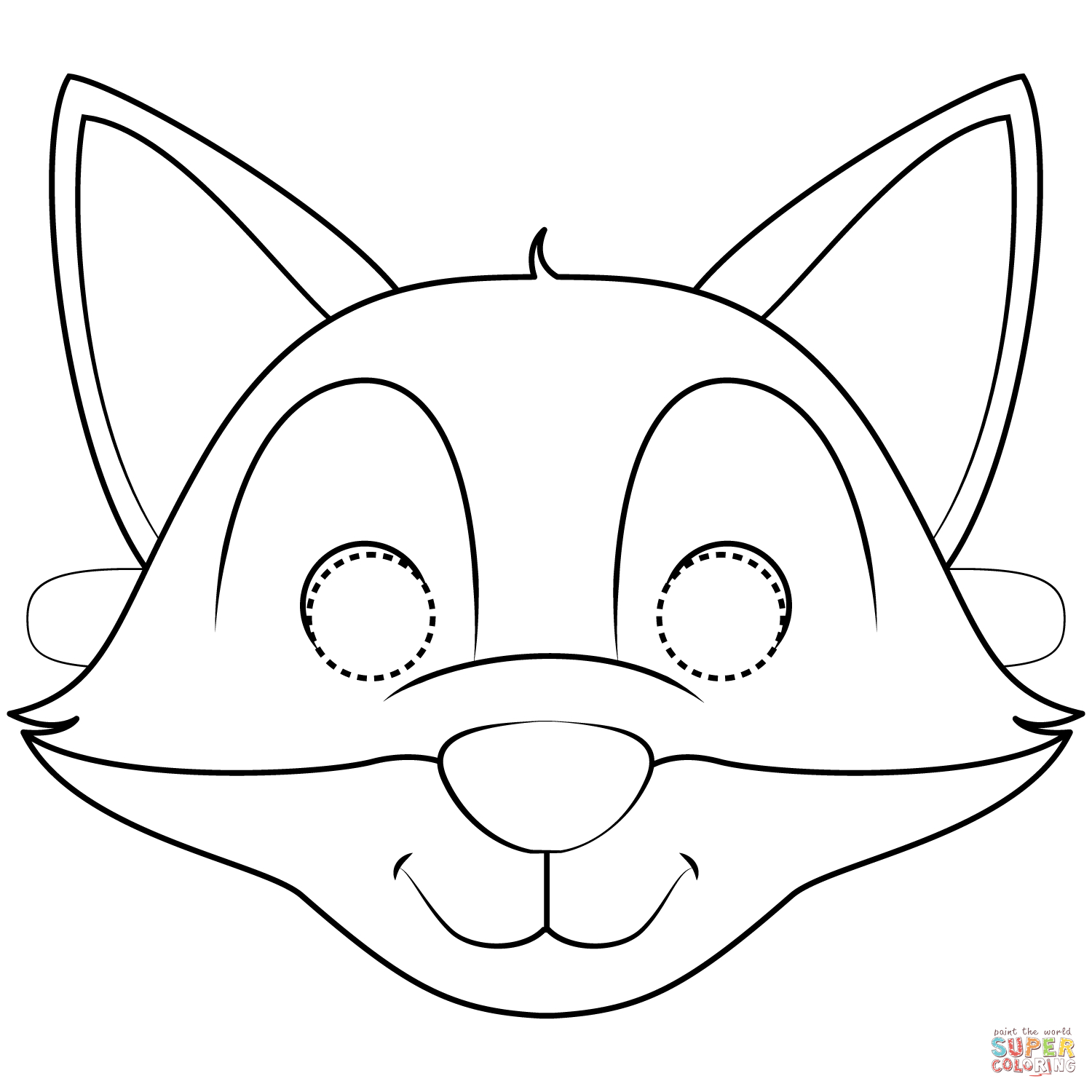 Fox Mask Coloring Page | Free Printable Coloring Pages - Free Printable Fox Mask Template