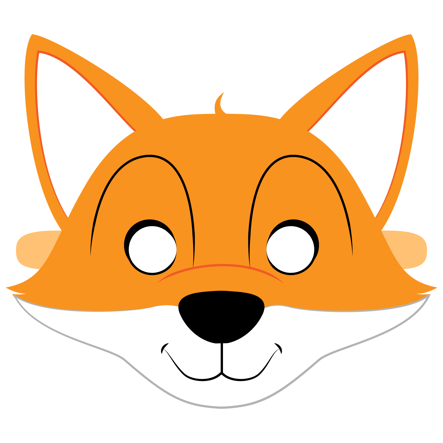 Fox Mask Template | Free Printable Papercraft Templates - Free Printable Fox Mask Template