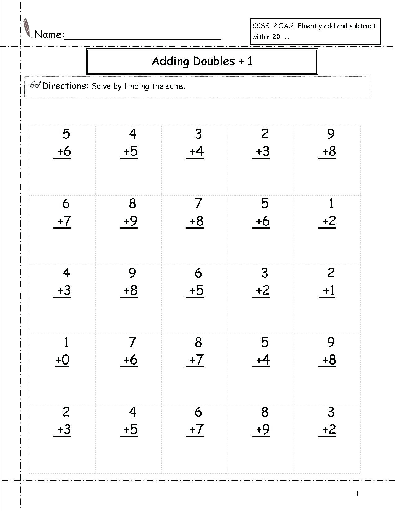 Free 1St Grade Math Worksheets – Shoppingforu.club - Free Printable First Grade Math Worksheets