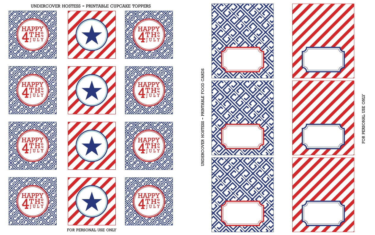 Free 4Th Of July Printables | Undercover Hostess - Free 4Th Of July Printables