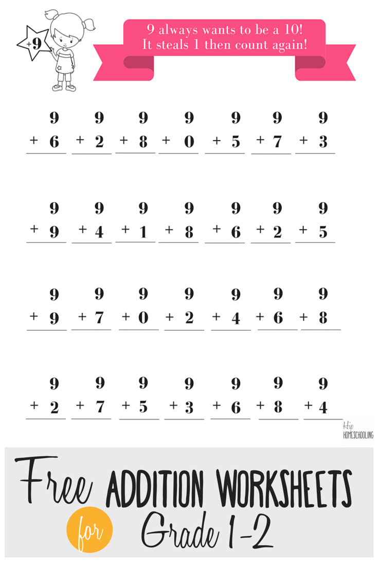 Free Addition Worksheets For Grades 1 And 2 | 2Nd Math | 1St Grade - Free Math Printables