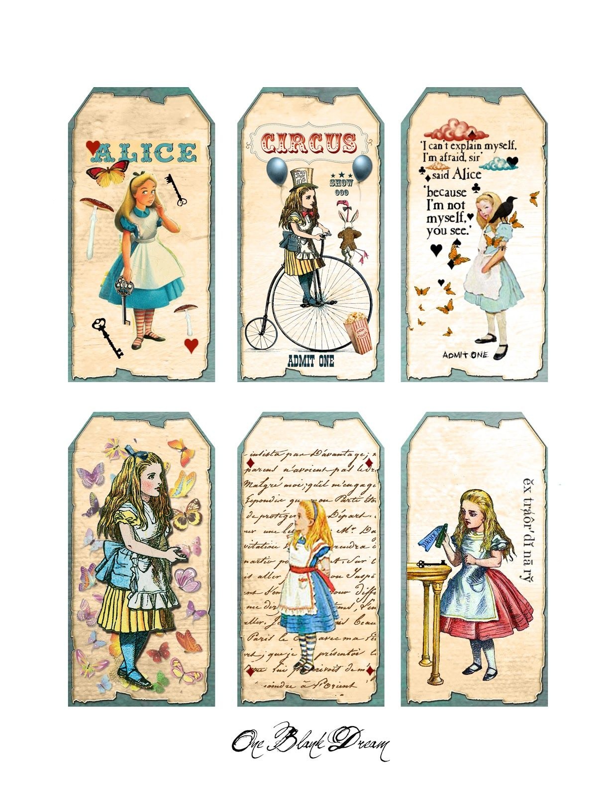 Alice In Wonderland Free Printables