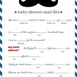 Free Baby Mad Libs Game   Baby Advice   Baby Shower Ideas   Themes   Mustache Baby Shower Games Free Printables