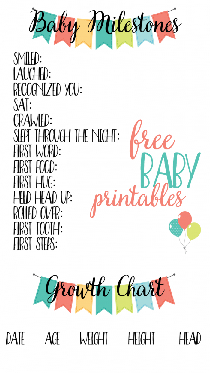 Free Baby Printables: Track Milestones | &amp;gt;&amp;gt; Free Printables | Baby - Free Printable Baby Memory Book