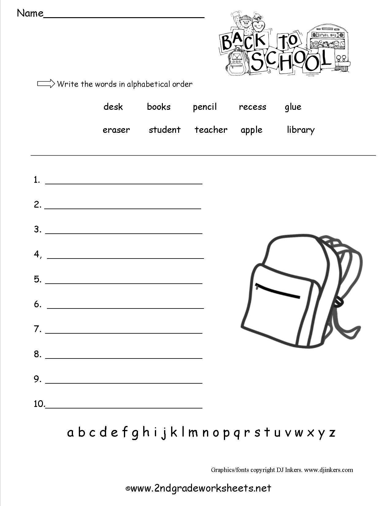 Free Back To School Worksheets And Printouts - Free Printable First Day Of School Activities