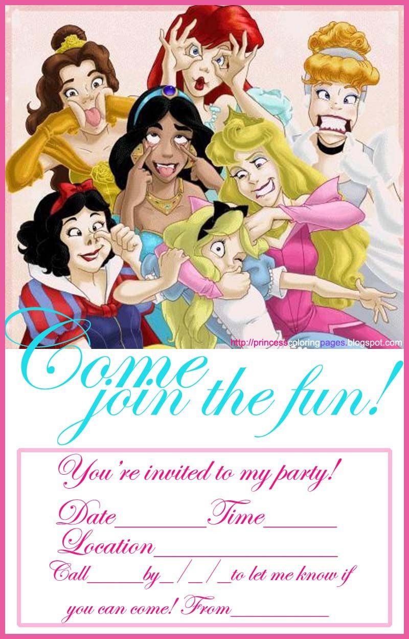 Free Ballerina Party Printables | Funny Disney Princesses Free - Free Printable Disney Invitations