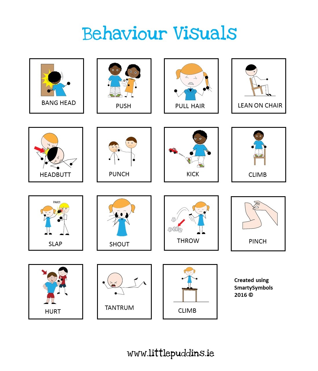 Free Behavior Printable – Little Puddins Free Printables - Free Pecs Printables