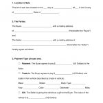 Free Bill Of Sale Forms   Pdf | Word | Eforms – Free Fillable Forms   Free Printable Blank Auto Bill Of Sale