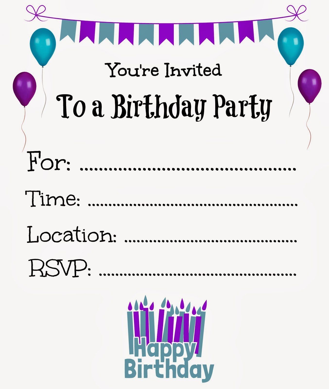 Make A Birthday Invitation Online Free Printable Free Printable