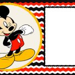 Free Blank Mickey Mouse 1St Invitation Chevron Template – Drevio   Free Mickey Mouse Printable Templates