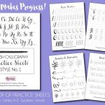 Free Brush Calligraphy Practice Worksheets | Dawn Nicole Designs®   Free Calligraphy Printables