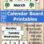 Free Calendar Board Printables | Homeschool | Calendar Board   Months Of The Year Printables Free
