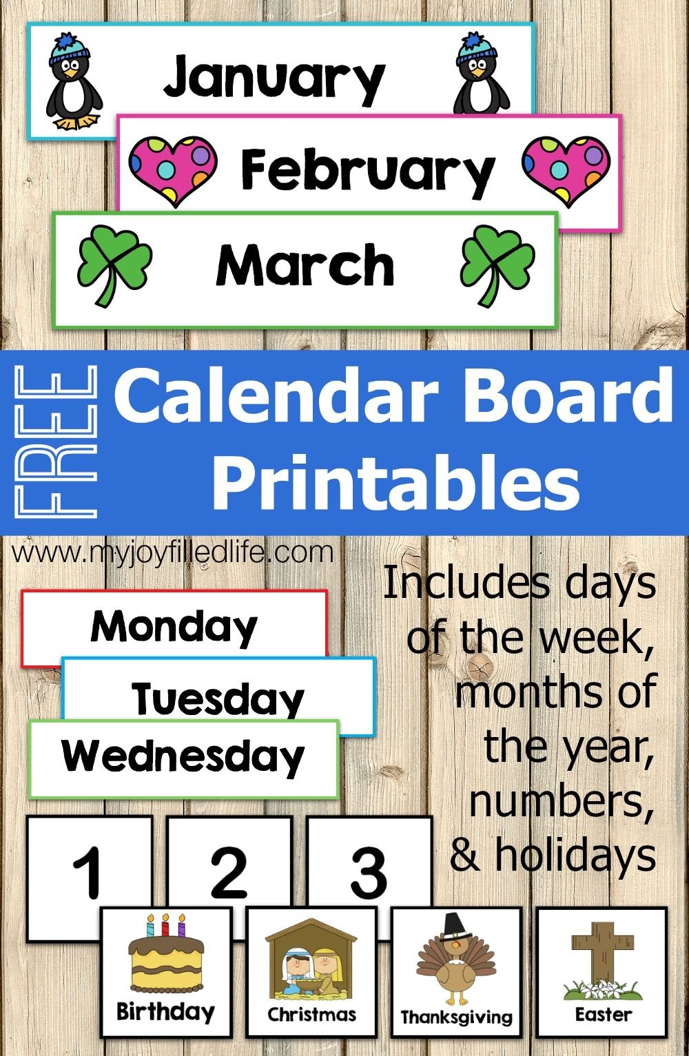 Free Calendar Board Printables | Homeschool | Calendar Board - Months Of The Year Printables Free
