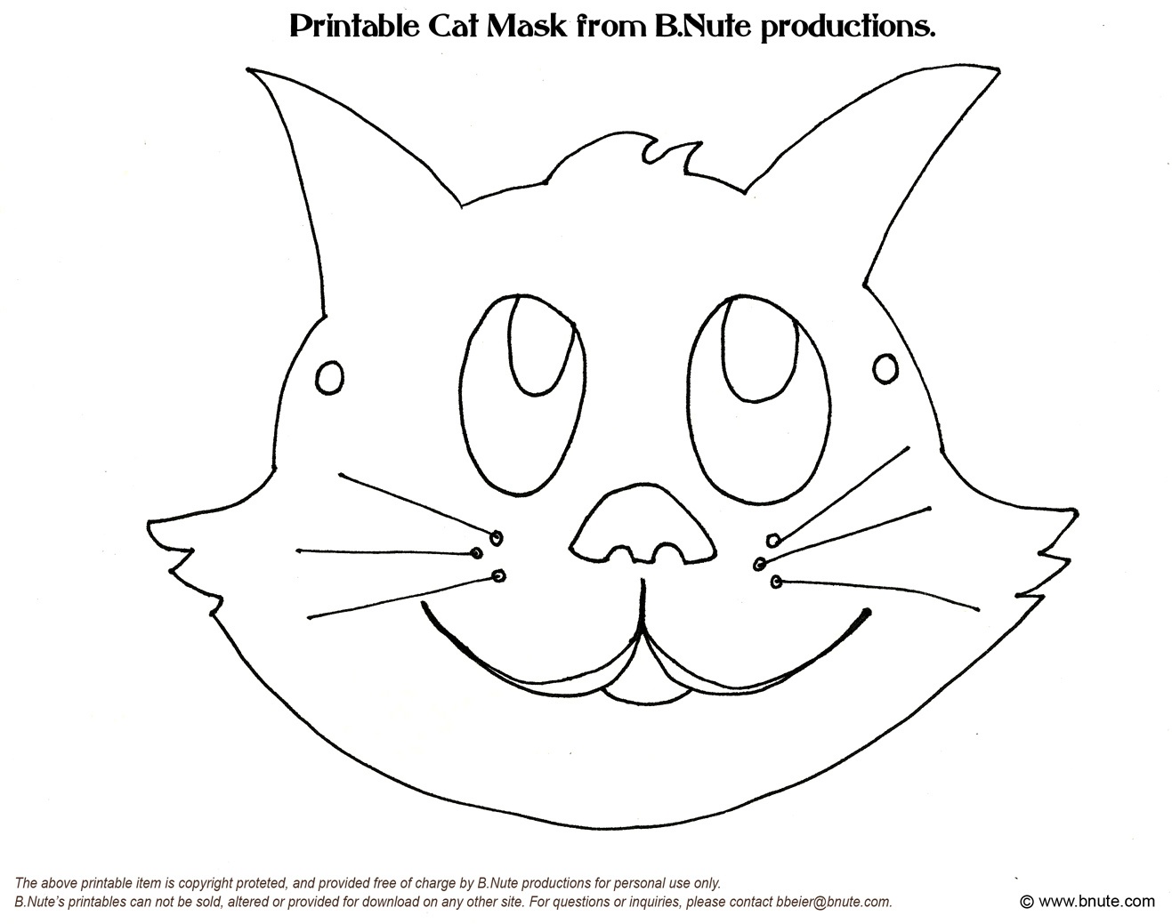 Free Cat Face Template, Download Free Clip Art, Free Clip Art On - Animal Face Masks Printable Free