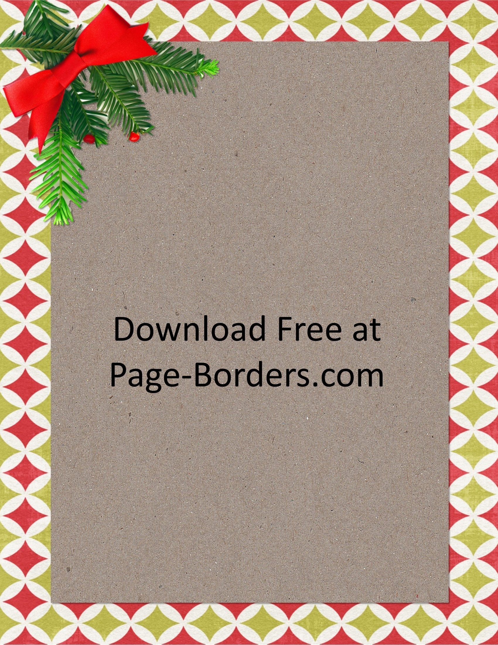 Free Christmas Border | Customize Online | Personal &amp;amp; Commercial Use - Free Printable Page Borders Christmas