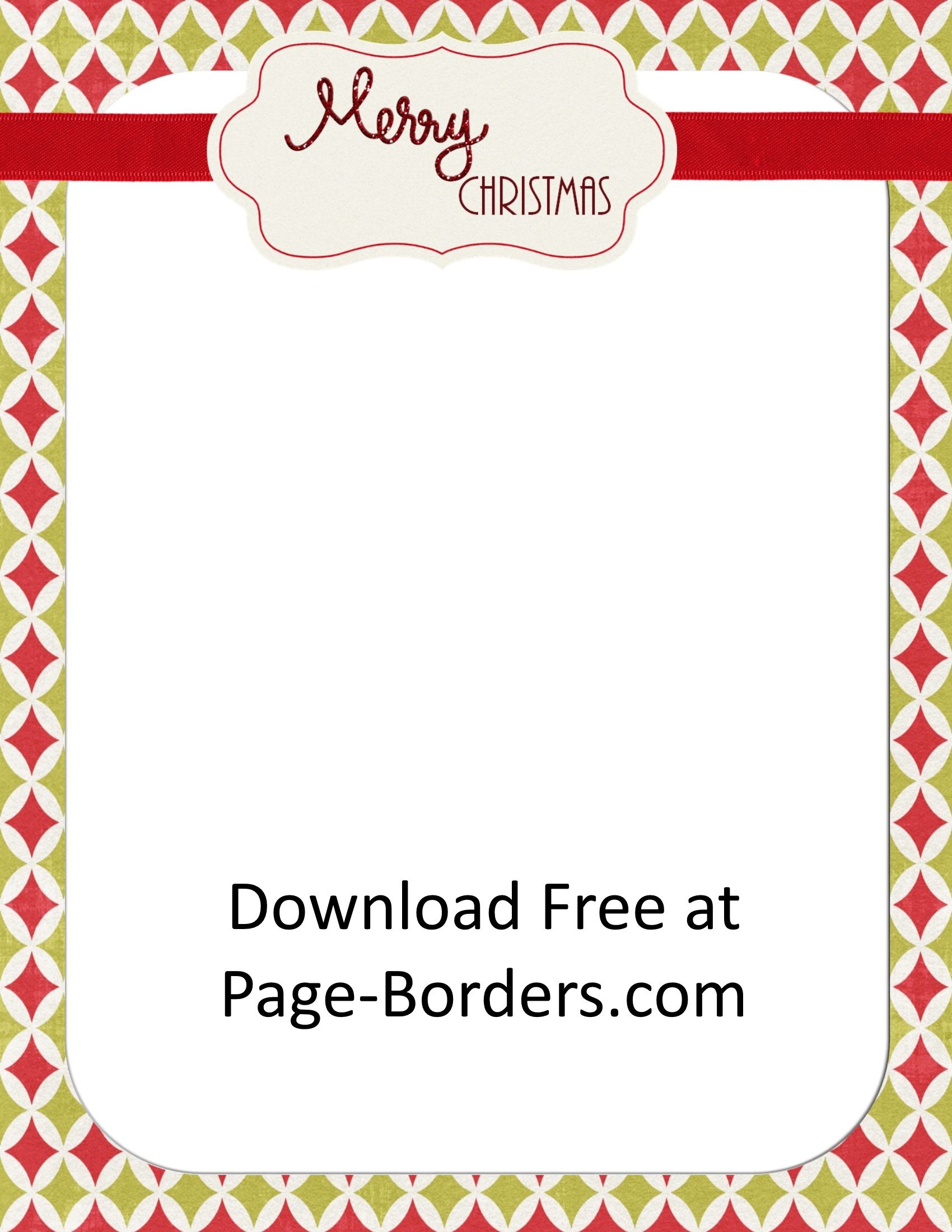 Free Christmas Border | Customize Online | Personal &amp; Commercial Use - Free Printable Page Borders Christmas