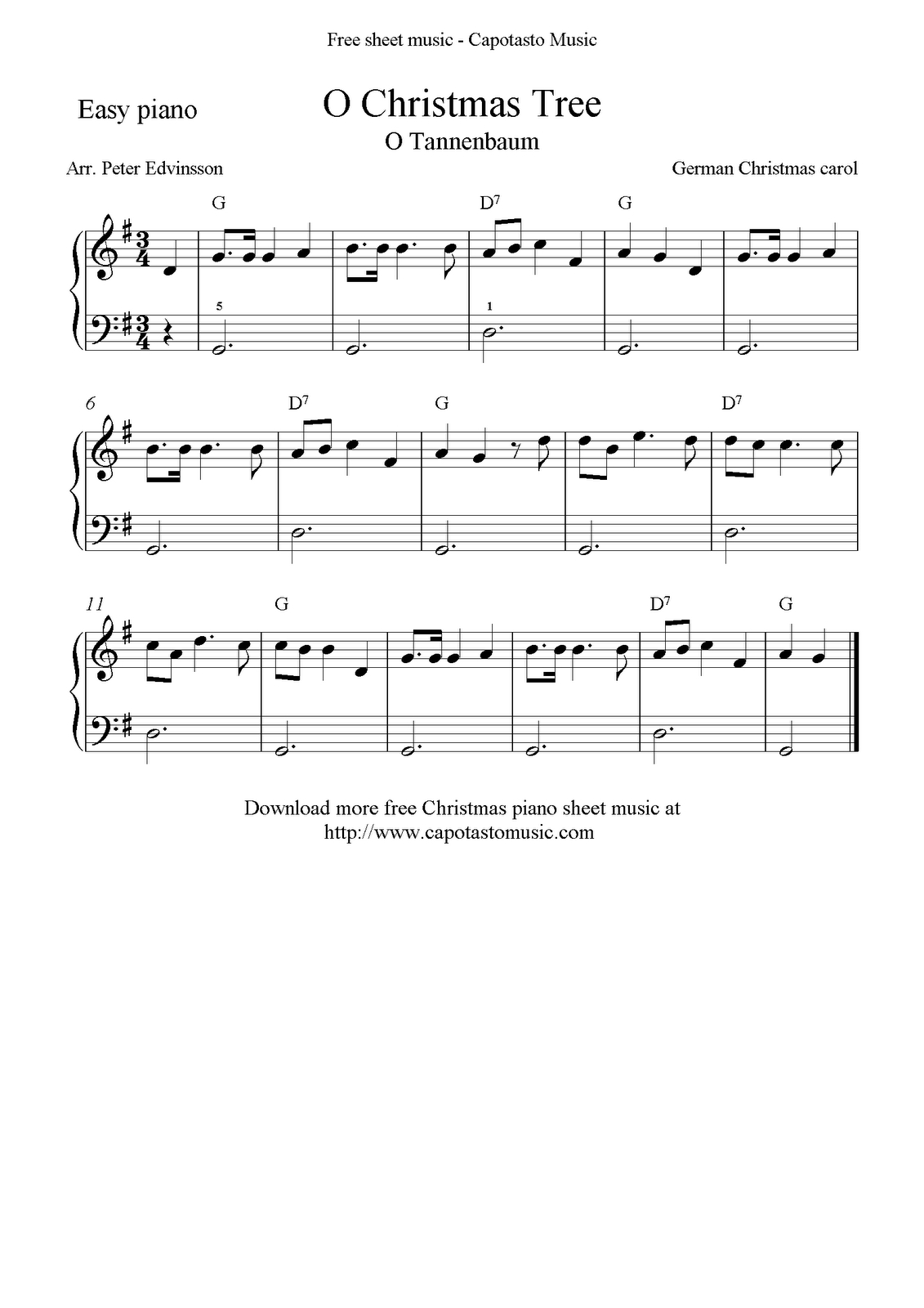 Free Piano Sheet Music For Rockin Around The Christmas Tree Best Music Sheet