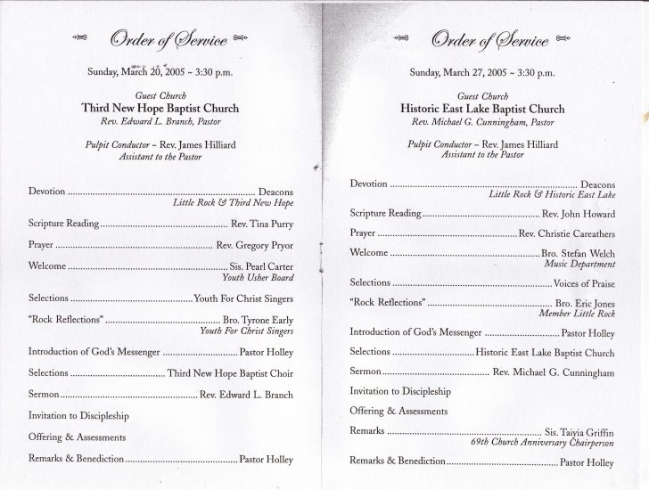 Free Printable Church Program Template