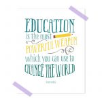Free Classroom Printable Quote Nelson Mandela Quote   Free Printable Quotes For Teachers