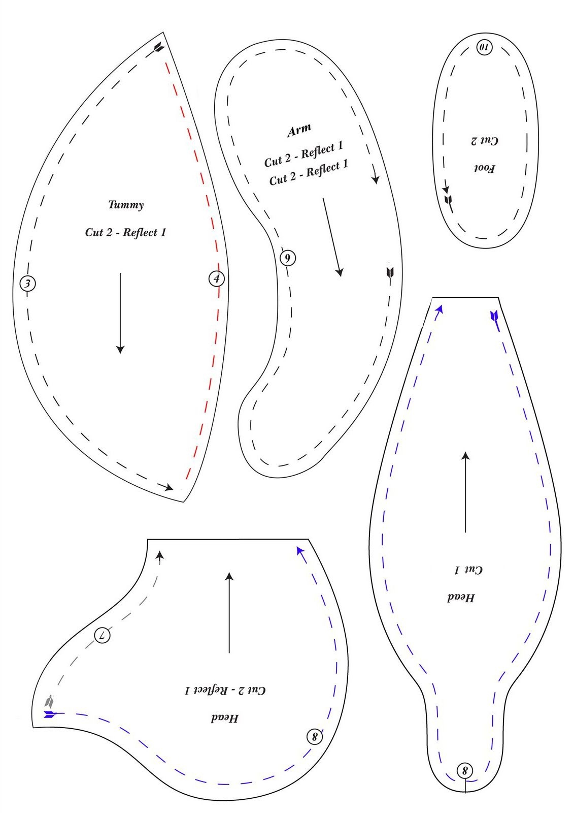 Template Free Printable Memory Teddy Bear Pattern - Printable Templates Free