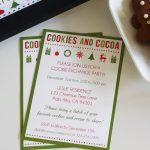 Free Cookies & Cocoa Christmas Printables | Christmas Ideas | Free   Free Christmas Cookie Exchange Printable Invitation