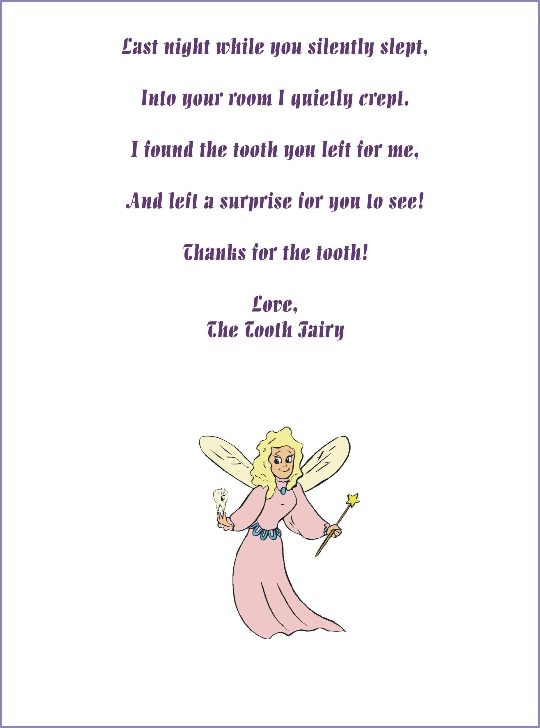 Free Customizable Tooth Fairy Letters! Opens In Word So You Can Type - Free Printable Tooth Fairy Letters