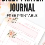 Free Daily Prayer Journal Printable Page! | Faith | Prayer Journal   Free Printable Prayer Journal