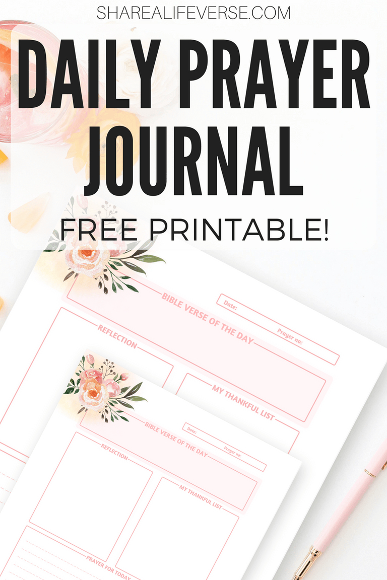 Free Daily Prayer Journal Printable Page! | Faith | Prayer Journal - Free Printable Prayer Journal
