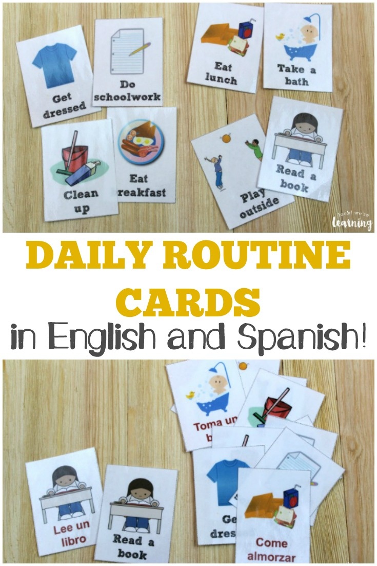 Free Daily Routine Cards For Kids - Look! We&amp;#039;re Learning! - Routine Cards Printable Free