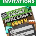Free Diy Printable Minecraft Birthday Invitation   Clean Eating With   Free Minecraft Party Printables