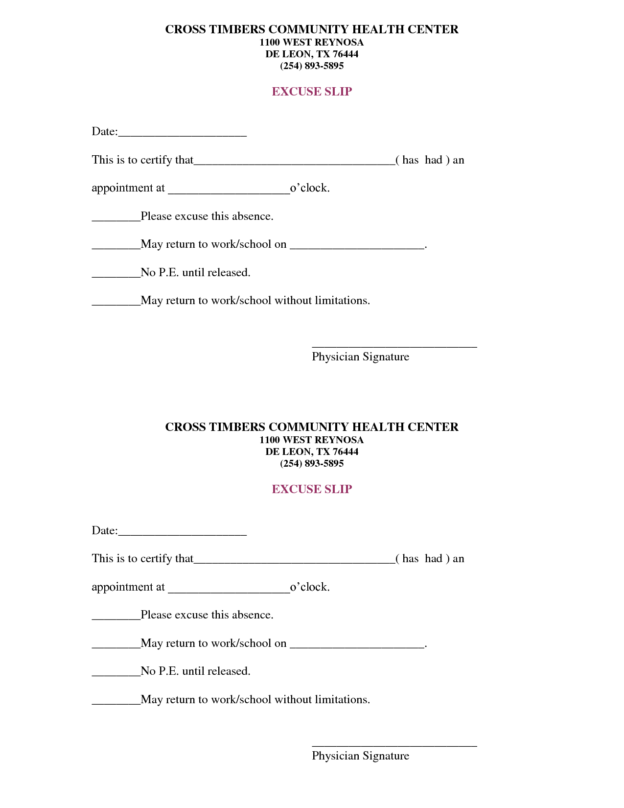 Free Doctors Note Template | Scope Of Work Template | On The Run - Free Printable Doctors Excuse