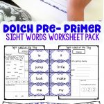 Free Dolch Pre Primer Sight Words Worksheets   Fun With Mama   Free Sight Word Printables
