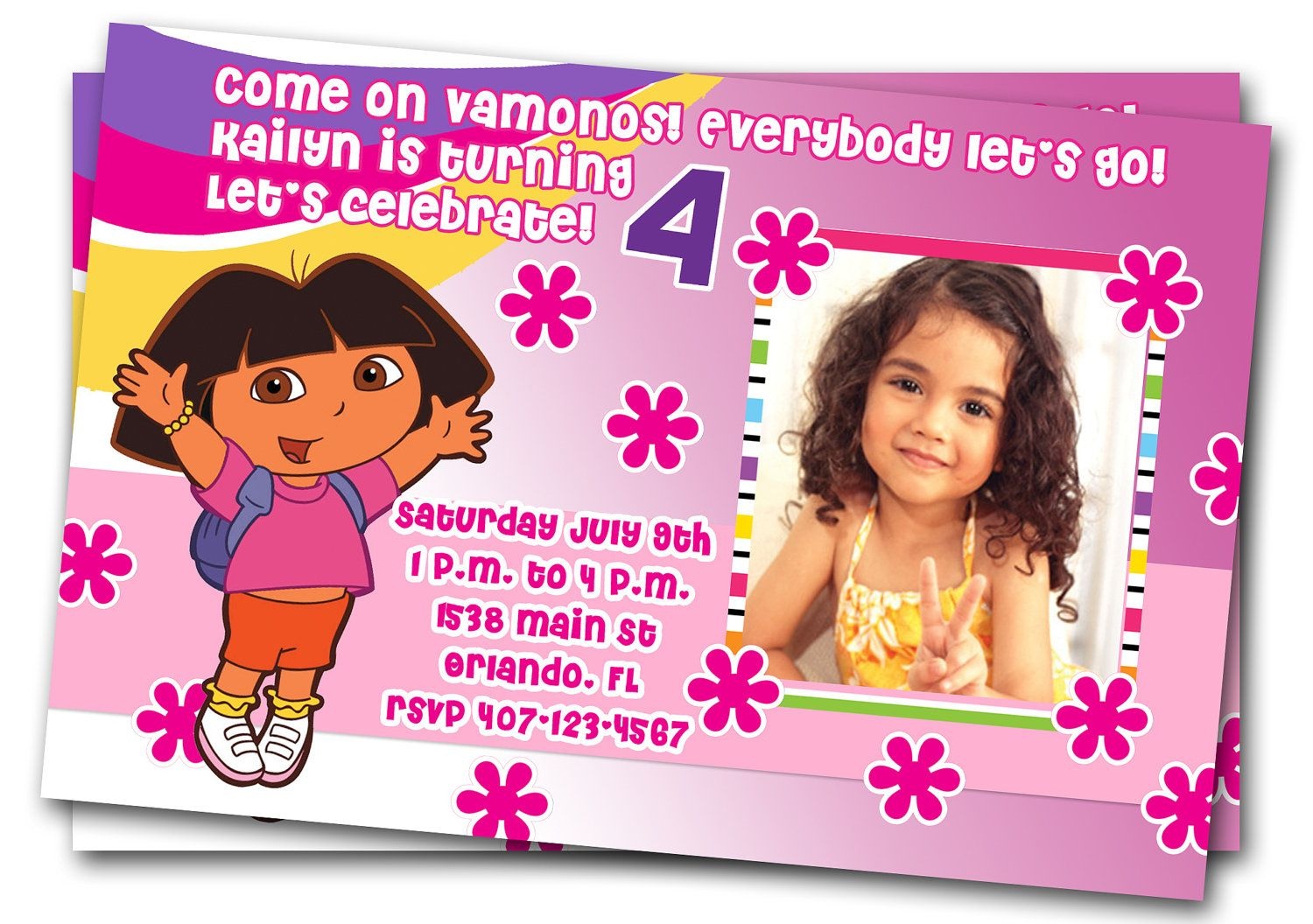 Free Dora Birthday Card Invitations Â€“ Birthday Card Ideas | Diy - Free Dora Party Printables