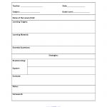 Free Downloadable Lesson Plan Format Templates Printable Template   Free Printable Daily Lesson Plan Template