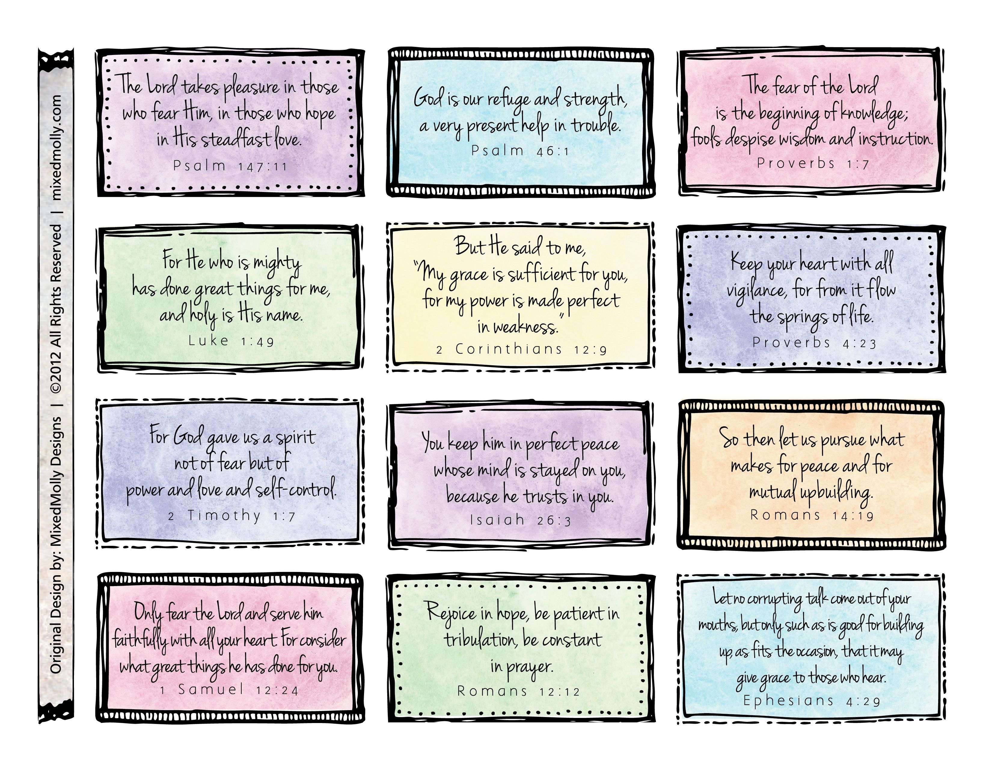 Free Printable Scripture Cards Free Printable