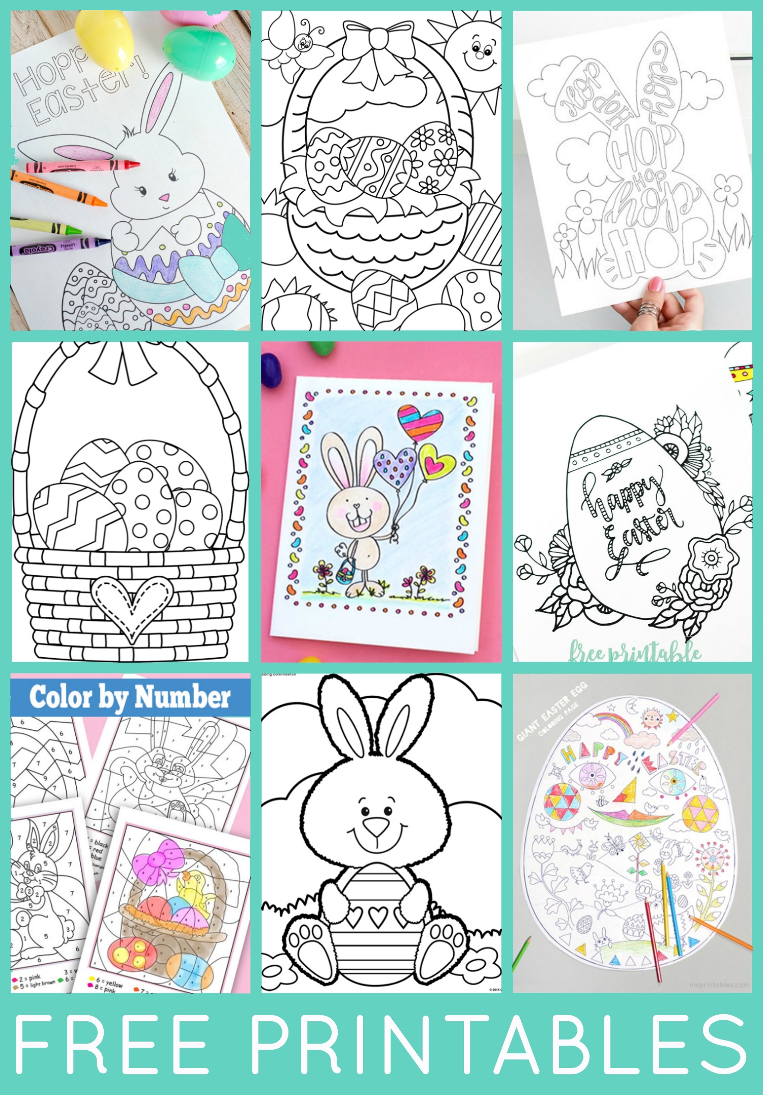 Free Easter Coloring Pages - Happiness Is Homemade - Easter Color Pages Free Printable