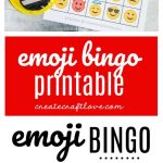 Free Emoji Bingo Printable   Create Craft Love   Free Emoji Bingo Printable