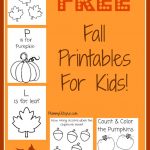 Free Fall Printable Activity Sheets | Thanksgiving & Fall   Free October Preschool Printables