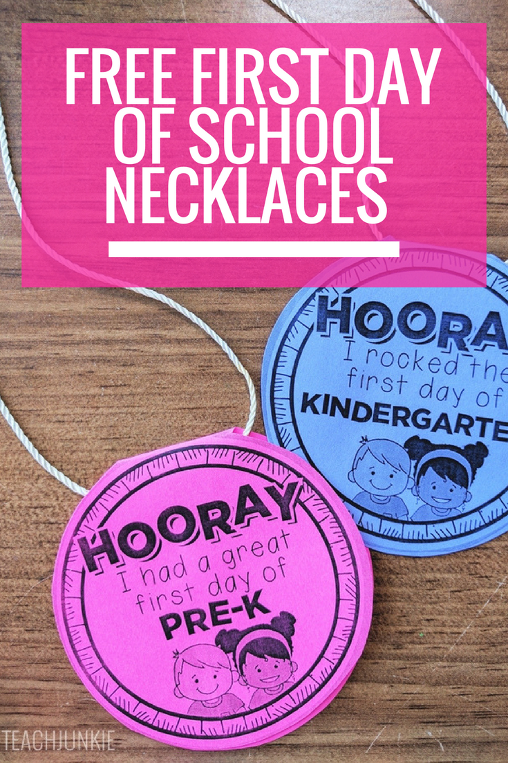 Free First Day Of School Necklaces (Editable) | Beginning Of Year - Free Printable First Day Of School Activities