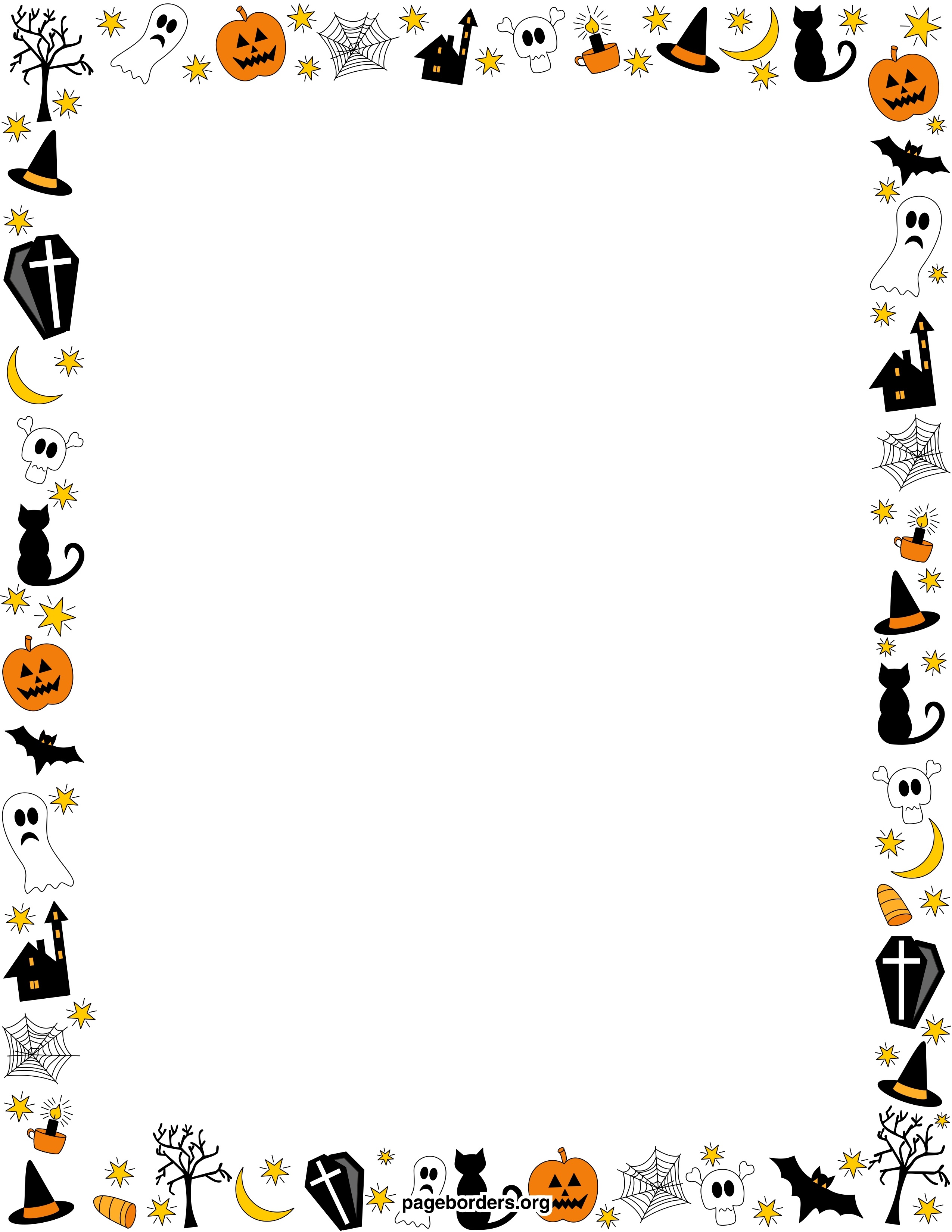 Free Free Halloween Borders, Download Free Clip Art, Free Clip Art - Free Printable Halloween Clipart Border