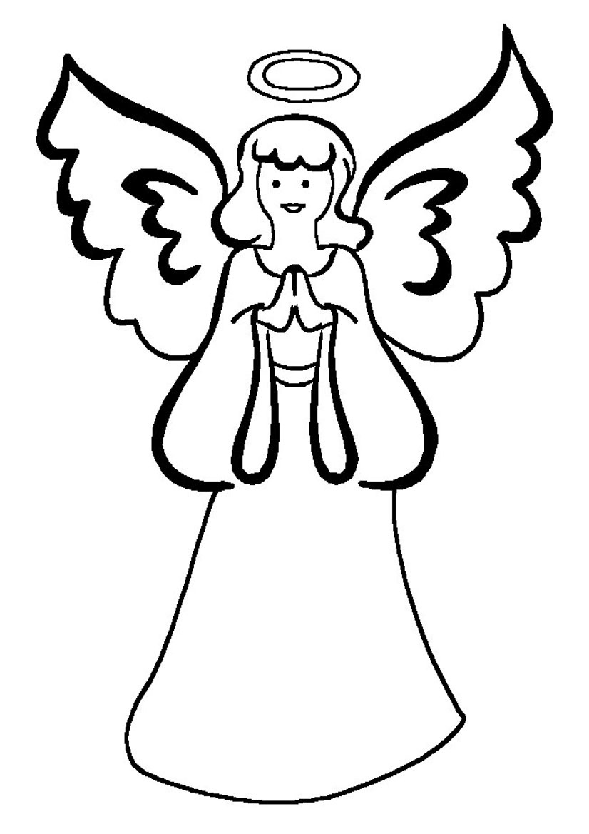 Free Guardian Angel Coloring Pages, Download Free Clip Art, Free - Free Printable Angels