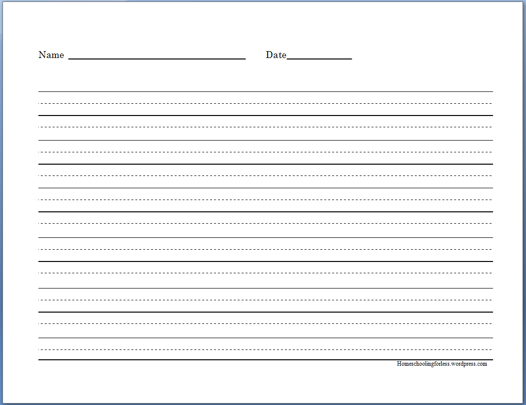 Free Handwriting Pages | - Free Printable Writing Pages