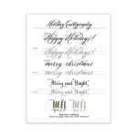 Free Holiday Calligraphy Exemplar – The Postman's Knock   Free Calligraphy Printables